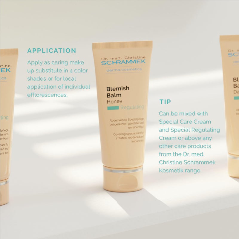 Schrammek Blemish Balm Honey - Covering Special Care for Irritated, Reddened & Impure Skin - The Original since 1967 - BB Cream - Tinted Face Moisturizer - Facial Skin Care - Dr Schrammek - Image 4